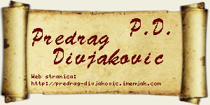 Predrag Divjaković vizit kartica